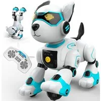 ANYSUN RC-Roboter Roboter Hund Kinder Puzzle Spielzeug Festival Geschenk (Programmierbarer Roboterhund mit Sprachbefehle,Fernbedienung, Berührungssensor), Roboterhund Spielzeug ab 3 Jahre mit Wiederaufladbarer Batterie