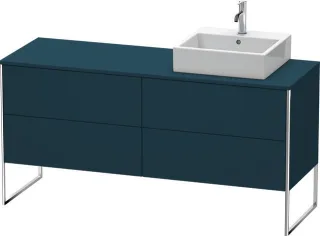 Duravit XSquare Konsolenwaschtischunterbau bodenstehend Nachtblau Seidenmatt 1600x548x778 mm - XS492 XS4924R9898