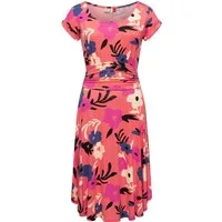 Ragwear Sommerkleid Yvone Flowers Leichtes Jersey-Kleid mit Taillengürtel