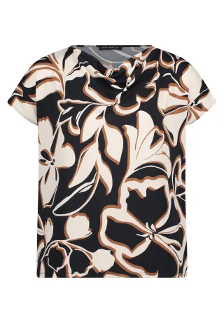 Betty Barclay - Printshirt Dark Blue/Brown - Gr. - 44