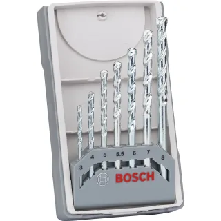 Bosch Steinbohrer-Set CYL-1, 7-teilig, 3, 4, 5, 5,5, 6, 7, 8 mm - 2607017035