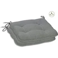 GO-DE Sitzkissen Carina, 2er Set, 38x38x5 cm, wasserabweisend
