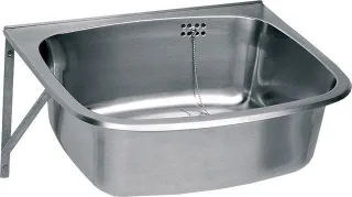KWC Aquarotter Ausgussbecken, SIRIUS, Edelstahl, 560x200x460 mm, Klapprost und Spritzwand, 200010326 2000103260