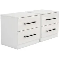 OTTO home Nachtkommode Sylt Schlafzimmerschrank Garderobe Schrank hochglanz (Spar-Set, 2 St., modernes Hochglanz Nachtschrank Set (2 Stück) Stilvolles Design), Nachttisch Bestseller Beistelltisch Kommode