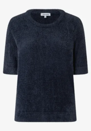 MORE & MORE - Kuscheliger Pullover blau - Gr. - 36