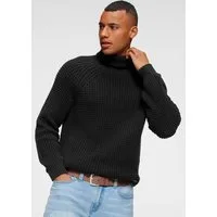 Bruno Banani Rollkragenpullover mit Markenbadge