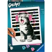Ravensburger Malen nach Zahlen CreArt, Singing Cat, Made in Europe