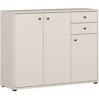 FORTE Kommode Tempra, Kommode, 3 Türen, 2 Schubkästen, viel Stauraum, B/H/T 108,8/85,5/34,8 cm