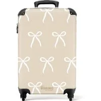 NoBoringSuitcases.com© Hartschalen-Trolley Muster der Schleifen 55x35x20cm, 4 Rollen, Reisetasche mit Rollen, Koffer Handgepäck Flugzeug