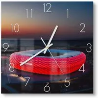 DEQORI Wanduhr 'Allianz Arena, München' (Glas Glasuhr modern Wand Uhr Design Küchenuhr)