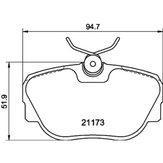 Hella Bremsbel?ge vorne BMW 3er Z1