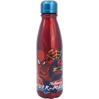 Spiderman Trinkflasche Trinkflasche Aluminium, 600 ml, mit Sicherheitsverschluss