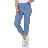 Alica Collection 7/8-Hose Sommerhose Damen Kurzgröße Caprihose Stretch Chinohose Kurzgröße, elastischer Gummibund mit Kordelzug