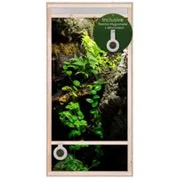 Repiterra Terrarium Hochterrarium Frontbelüftung 60x120x60 cm, inklusive Thermo-Hygrometer - Hochwertiges Holzterrarium