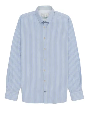 Colours & Sons - Hemd mit Streifenmuster blau - Gr. - L