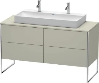 Duravit XSquare Konsolenwaschtischunterbau bodenstehend Taupe Seidenmatt 1400x548x778 mm - XS4925M60 XS4925M6060