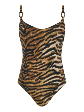 Chantelle Lingerie - Vita Bedeckender Badeanzug mit Bügeln tiger - Gr. - 75 E