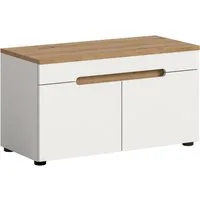Home affaire Sitzbank REHAT, TOPSELLER!, Breite 80cm, 2 Türen, 2 Fächer (in verschiedenen Farben erhältlich), Garderobenbank, Flurbank, Dielenbank, Bank mit Stauraum, Bank