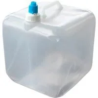 Wasserkanister faltbar, 15 L, Wasserbehälter transparent, mit Drehverschluss