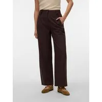 Vero Moda Anzughose VMSELMA HW BARREL PANTS WVN NOOS Baumwollmischung, high waist, weite Beinform, mit Leinen