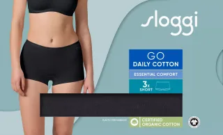 sloggi - sloggi GO Daily Cotton Short 3P schwarz - Gr. - XL