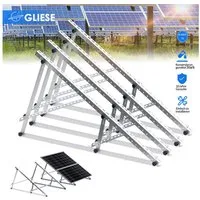 GLIESE Solarmodul-Halterung Solarmodule Halterung balkonkraftwerk halterung Neigungswinkel 0-90°, (bis 46 Zoll, 4-tlg., 118cm Solarmodule Halterung, für Balkon Flachdächern Garten Wohnmobile)