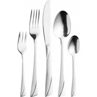 Mulex Besteck-Set Alabama (60-tlg), 12 Personen, Edelstahl 18/0, kühles Design, diagonal, leicht geschwungene Linien
