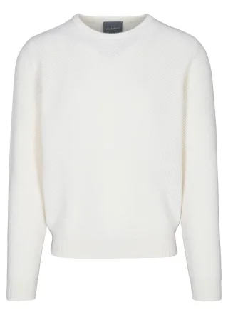 COMMANDER Finest Clothing - Rdh.-Pullover , uni snow white - Gr. - XXL