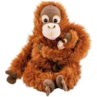 Teddys Rothenburg Kuscheltier Orang Utan Affe mit Baby 28 cm Plüschaffe