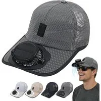 nsihing Baseball Cap Mit Solar Ventilator, Netzgewebe, 180° Verstellbare Windrichtung