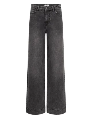Nümph - NUPARIS HR WIDE JEANS - P3020 black washed denim - Gr. - 28