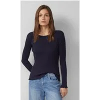 s.Oliver Langarmshirt T-Shirt Geripptes Langarmshirt im Slim Fit