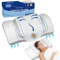 Esun Kopfkissen Memory Foam Kissen, Kopfkissen, Nackenkissen, Seitenschläferkissen, Füllung: Memory foam, Rückenschlafer, Bauchschlafer, Seitenschlafer, Set, Kissen vom OEKO-TEX® und CertiPUR Getestet, Nackenkissen für Erwachsene, Männer, Frauen