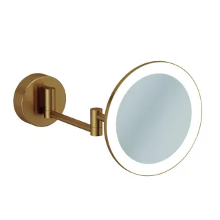 Kludi VELA R LED-Kosmetikspiegel 58995N1W Vergrößerung 3-fach, Wandmontage, brushed bronze