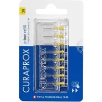CURAPROX Interdentalbürsten Interdentalbürste CPS 09 prime, Refill, 8 Stück, gelb, 4 mm Wirksamkeit, Nachfüllpackung, ohne Halter