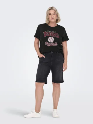 ONLY CARMAKOMA - CARMIKO WASHED SS REG TEE JRS Black - Gr. - M-46/48