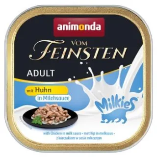 animonda Vom Feinsten Nassfutter Katze, Adult, Milkies 32x100g Huhn, in Sauce