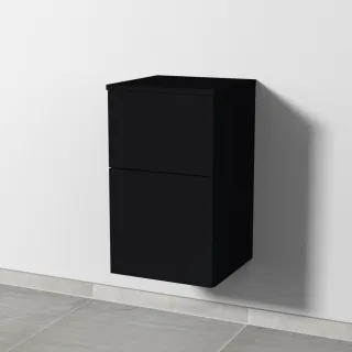 Sanipa 3way Unterschrank mit 2 Auszügen, Schwarz-Matt, SF14308 SF14308