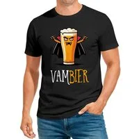 MoonWorks Print-Shirt Herren T-Shirt Fasching Karneval Halloween Bier-Motiv Kostüm-Ersatz mit Print