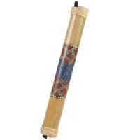 SIMANDRA Klangröhren Regenmacher Rainstick Rainmaker Bambus bemalt Aborigine Dot Painting, harmonisierend und beruhigend