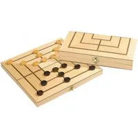 Philos Spiel, Mühle - Erle und Nussbaum - Intarsien
