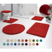 Kleine Wolke Badematte RELAX, Badvorleger, Badezimmer Teppich, Höhe 30 mm, rutschhemmend beschichtet, fußbodenheizungsgeeignet, Polyacryl, rechteckig, 2er-Set 55x65 cm / 70x120 cm, Badteppich, meliert, rechteckig, rund & als Set erhältlich