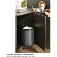 WESCO Einbaumülleimer Abfallsammler Rondo 6 CH, anthrazit/schwarz matt