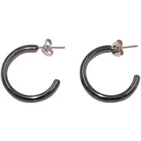 Firetti Paar Creolen Schmuck Geschenk Silber 925 Ohrschmuck Ohrringe, Made in Germany - mit Hämatit