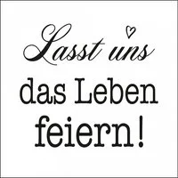 Ambiente Luxury Paper Products Papierserviette, Servietten Papier 33x33cm 3-lagig mit Schriftzug Leben Feiern 20 Stk.