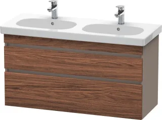 Duravit DuraStyle Waschtischunterbau wandhängend Nussbaum dunkel & Basalt Matt 1150x453x610 mm - DS6 DS648602143
