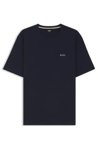 BOSS Menswear Black - Waffle T-Shirt Dark Blue - Gr. - S