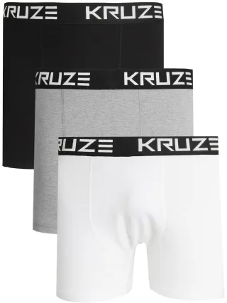 Kruze | 3er-Pack Herren Boxershorts Baumwolle Stretch Unterwäsche