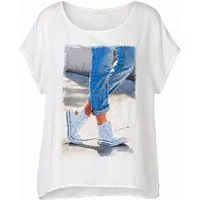 ITALY VIBES Kurzarmshirt - T-Shirt - Shirt kurzarm Damen - trendiges Front Artwork ONE SIZE / passend für Größe XS - L