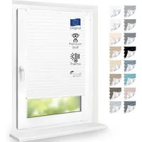 DomDeco Plissee Premium Thermo Plissee ohne Bohren, Sichtschutz, lichtdurchlässig, blickdicht, Klemmfix, Thermo-Wärmeschutz, verdunkelnd, blickdicht, Stufenlos